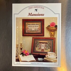 Just CrossStitch Mansions‎ Pattern Booklet Claudia Wood 2 House Charts Vintage